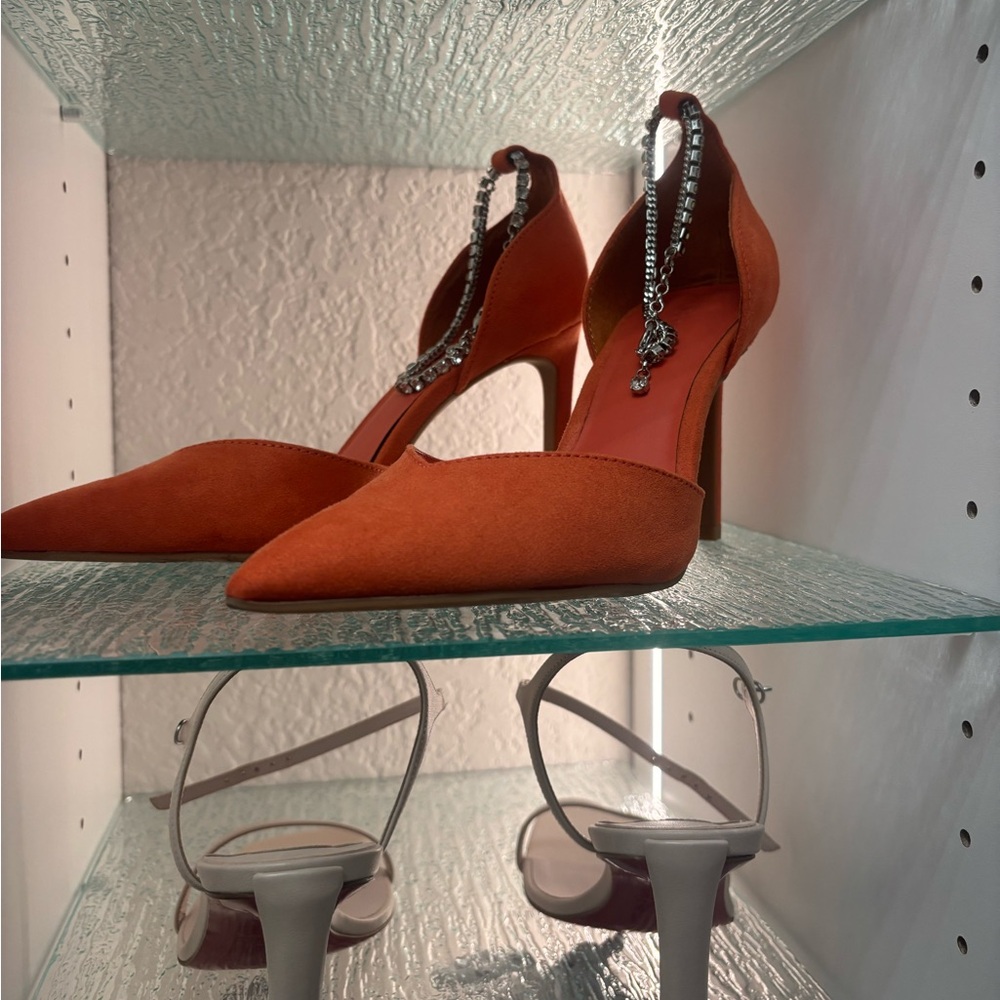 Elegant Orange Women's Heels
